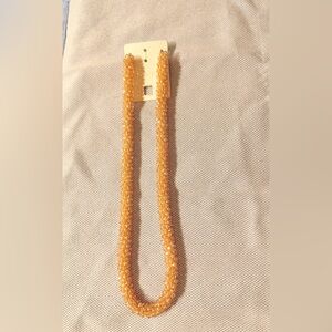 Crystal Beaded Gold Toned Necklace